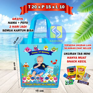 (70 PCS MINI) Tas Pesta Ulang Tahun free design / Tas Pesta Ultah Anak Karakter Murah / Goodie bag ulang tahun karakter / tas ulang tahun anak cewek cowok gratis pasang nama dan foto anak / Souvenir ulang tahun / Goodie bag ultah free design suka-suka