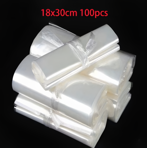 100Pcs/set POF Clear Heat Shrink Wrap Film Heat Seal Bags