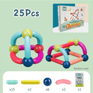 Mumystation 64PCS Kids Magnetic Stick Balls Building Toy Blocks With Storage Box 3D Geometry Learning Sensory Toy