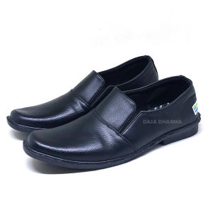 Sepatu Pantofel Kerja Pria Slip On Hitam