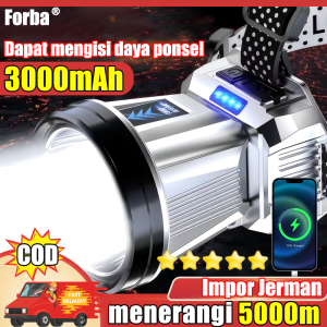 Lebih terang dari lampu pesawat terbang Forba Senter Kepala   Led 1865000mah1000W Cocok untuk penggunaan luar ruangan dan   berkemah Dapat mengisi daya ponsel Lampu Kepala Power Bank   Lampu Kepala Multifungsi Outdoor Lampu Kepala Pengisian   Darurat Kepa