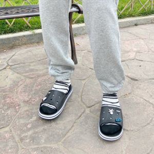 Dép lê cross baya nam nữ đúc liền khối đi mưa nước  thoáng khí full box xả kho màu đen