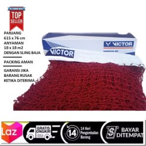 TERLARIS !!Net Badminton Victor Bagus Import - Net Victor jaring badminton - Net Murah - Jaring Bulu Tangkis Victor impor - Net Lapangan - Net Bulutangkis Net Victor Import