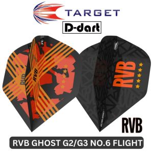TARGET DARTS FLIGHT- RVB GHOST NO.6 (Shape) G2/G3 Dart Flights 3Pcs/Pack