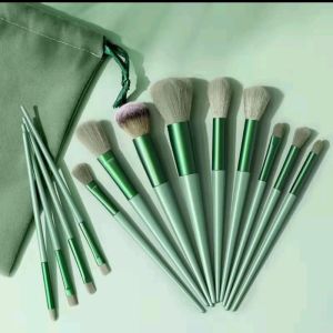 (13PCS+POUCH) kuas make up brush set 13 PCS kosmetik powder eye shadow foundation blusher include pouch
