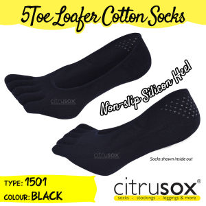 CITRUSOX NO-SHOW NON SLIP HEEL LOAFER MEN TOE SOCKS [SHALLOW AND HIGH CUT AT TOE] (25-28 CM fits EU 41-45) #1510 #1501 #toes #fingersocks