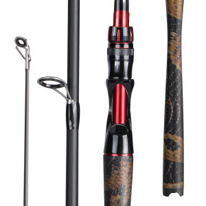 Sougayilang COD 1.8M/1.98M/2.1M Joran Pancing Spinning/ Casting Joran Pancing 4 Bagian Pola ular baru Tongkat Pancing.