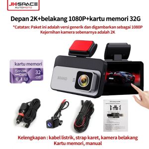 Dashcam mobil Full HD 1080P3.5 Inch  Media 32G 24 jam  170° Wide Loop Recording Video JKSpace