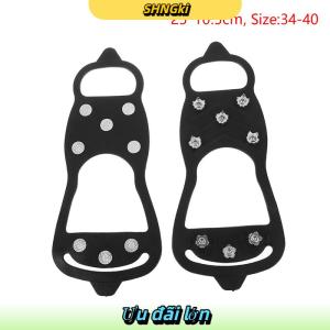 SHNGki Mùa Đông Thể Thao Giày Bìa Cho Phụ Nữ Người Đàn Ông 2Pcs 5 8-Stud Chống Trượt Băng Móng Vuốt Tuyết Leo Spike Grips Crampon Cleats Khởi Động Bìa