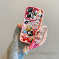 New Casing Itel P55 NFC 4G Classic Cute Colorful Cool 3D Cartoon Phone Case with 3D Doll Lanyard Lens Protection Shockproof Silicone Soft Back Cover. 