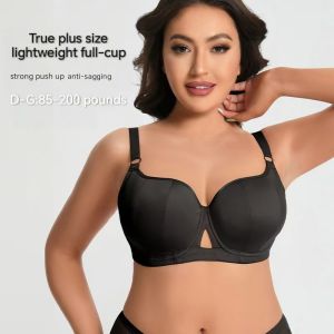Plus Size Minimizer Bra for Women Underwire Full Coverage Anti-sagging Breathable Gathered DEFG Cup Supportive Lingerie2026