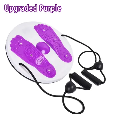 Waist Exercise Twister 2 in 1 Rope Twist Waist Plate Abs Waist Twister Balance Rotating Board Foot Massage Board 减肥减脂扭腰盘