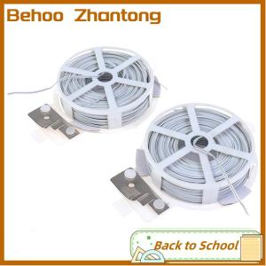 Behoo 1Pc (50m) White Multi-Function Sturdy Garden Plant Twist Tie with Coated Wire
