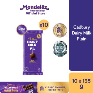 [Bundle of 10] Cadbury Dairy Milk Plain Chocolate Big Bar (135g)