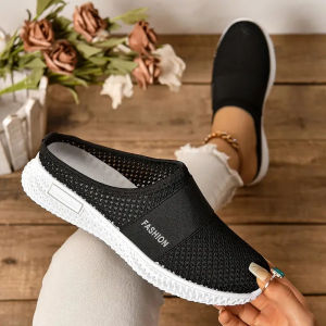 [Free Shipping] Womens Outdoor Slippers Thick-Soled Womens Shoes Breathable Half-Slipper Flats Casual Shoes Non-Slip.