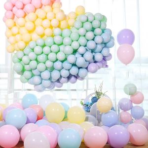[SG SELLER] 100Pcs 10 inch or 12 inch Marcaron Latex Balloons Pastel Candy Balloon Wedding Birthday Party Decor Baby Shower Decor