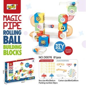 SG EmmAmy® Colourful DIY Block Pipe Track Children Fun Activity Building Blocks Kids Development Toys
