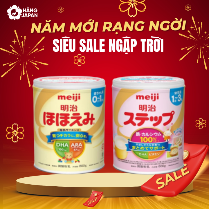 Sữa Meiji thanh số 0 - số 9 hộp giấy (Hộp 30 thanh MỚI) - Hàng Nhật