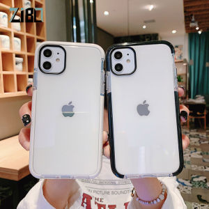 Shockproof Transparent Phone Case For iPhone 15 14 13 Pro Max 11 12 Pro XS Max 7 8 Plus XR X Color Frame Soft Silicone Clear Back Cover Protective Casing Cases