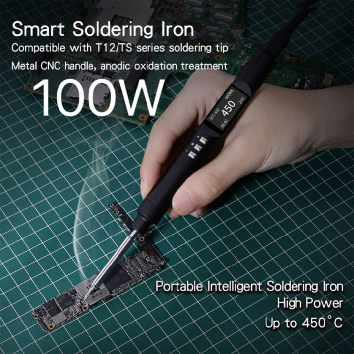 PTS200 Smart Soldering Iron 100W Max ESP32S2 PD3.0 Open Source
