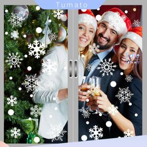 Tumato Christmas 37pcs Glitter Snowflake Clings Window Film Sticker Static Decal