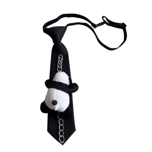 Adjustable Panda Necktie Stage Performances Casual Neck Tie Comfortable Tie Mens Fashion Accessory