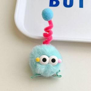 Jepit Rambut Pompom Jepitan Rambut Anak Model Boneka Antena Jedai Rambut Karakter Boneka Bulu Fluffy Lembut Hairclip Lucu Unik Aksesoris Rambut Fashionable Kekinian PST