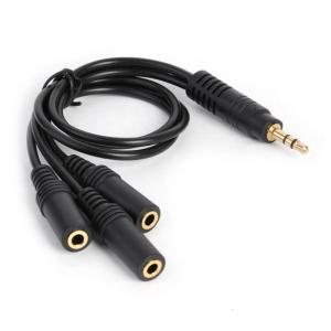 Headphone Splitter Sound Cable 3.5mm Port 3 Way Splitter Adapter Cable for Speaker Player Adapter