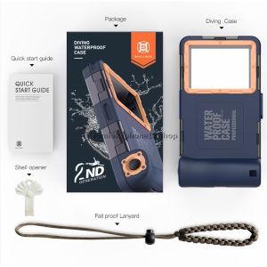 Upgrade Professional Diving Phone Case 50ft/15M Diving Waterproof Case for iPhone 14 13 12 11 Pro Max Samsung S23 S22 S21 Pixel 6A OnePlus 9 Etc.