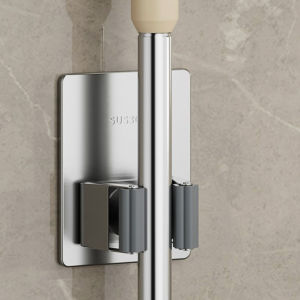 【SG】304 Stainless Steel Mop Holder Hook Self-Adhesive Wall Mounted Mop Organizer Toilet Mop Holder No Punching Broom Hanger Mop Storage Clamp