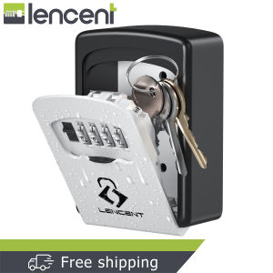 Lencent Key Lock Box Wall Mounted Key Safe Key Storage Box with Strong 4-Digit Combination to Share and Secure Keys for Home Office Etc.