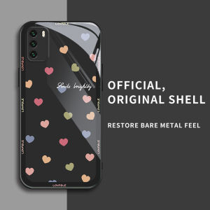 สำหรับ Xiaomi Redmi 9T & Poco M3 เคสศัพท์ป้องกันการตกที่มีหัวใจเล็กๆ มากมาย สไตล์ทันสมัย