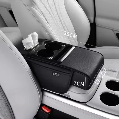 Car Armrest Organizer Console Box Cup Holder Usb Charging Center Storage Travel Interior Universal