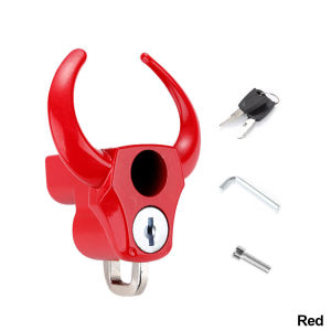 JaneDream Universal Motorcycle Helmet Lock Bike Handlebar Helmet Anti-theft Safety Metal Horn Style Lock Accessories