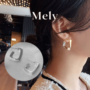 Bông tai mạ vàng hình vuông phong cách hiện đại - Mely D127