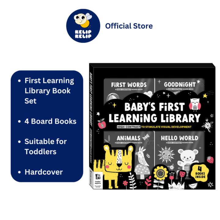 Babys%20First%20Learning%20Library%20High%20Contrast%204%20Board%20Books%20Gift%20Set%20For%20Toddlers%20Ages%2012+%20Months%20-%20Image%202