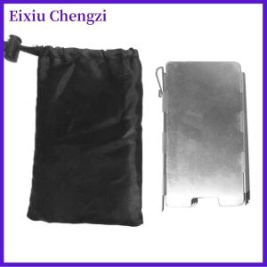 Eixiu Ngoài trời cắm trại bếp đặt nồi phụ kiện kính chắn gió với pin 9 cái của Mini kính chắn gió với túi vải