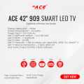 ACE 42" Smart Google TV (Android 12, Netflix, Youtube, Chromecast, ISDB). 