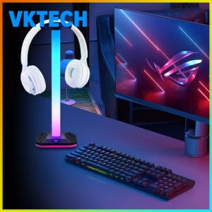 [Vktech] Premium RGB Light Headset Holder with Anti-Slip Base for Over Ear Headphones and Gaming Setup