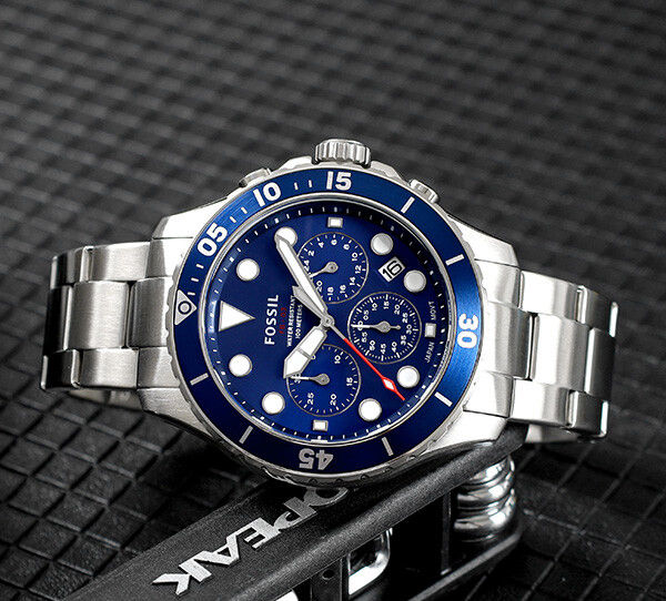 (Real Photo)Original Fossil Blue FB03 Chronograph Men's Watch