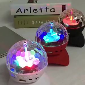 New RGB Disco Light DJ Disco Lights Lamp Birthday Party Lights Decorations Ball Projector Christmas Stage Lamps Club Lighting Bluetooth Speaker Atmosphere Rotating Projection Light KTV Magic Ball Music LED Colorful Bar