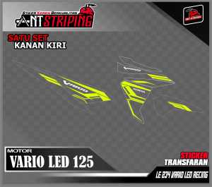 Striping Variasi Motor Vario 125/150 Led Transparan Motif Balap keren SemiFull Kode LE234