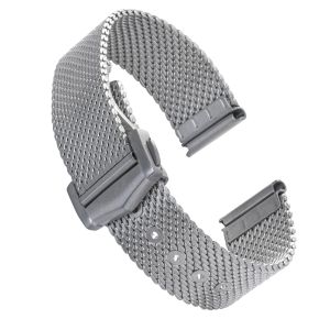 IBENIFIT Mesh Strap 316L Stainless Steel Watch Strap 18/20/22MM Universal Loop Watch band Bracelet Metal Fast Release Strap NEW2026