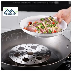 PREFERRED SHOP Universal Kitchen Stainless Steel Thickened Steam Rack High Pressure Boiler Steam Grid Steaming Plate High Food Steamer