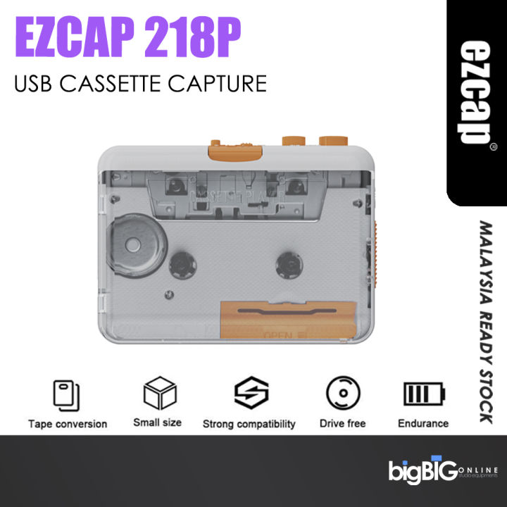 Ezcap 218 USB Cassette to MP3 Converter Capture Audio Player Lazada
