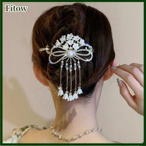 Fitow Hollow Out Bowknot Hair Clips For Women Flower Tassel Hair Claw Girls Fashion Elegant Shiny Barrettes Hair Accessoires