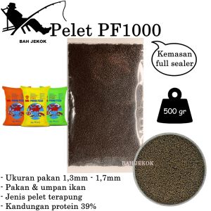 Pelet PF500 Pakan Ikan Hias Kecil Bibit Cupang Koi Guppy Kura Kura Kolam & Akuarium (500gr)