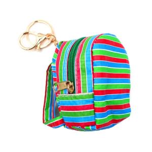 Long Style Car Keychain Pendant Cute Earphone Bag Pendant Unique Fishnet Pattern Mini Bag Pendant for Coins and Keys