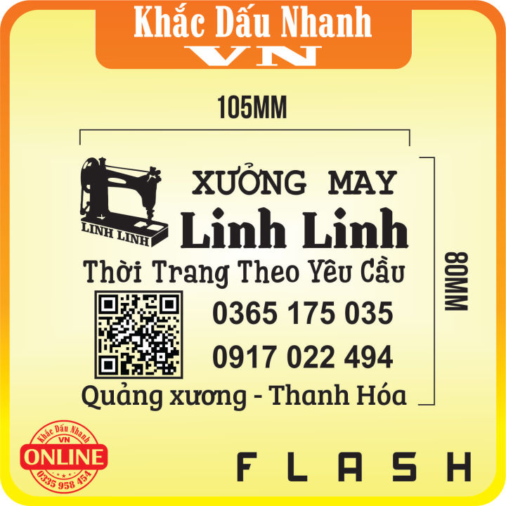 Khắc Con Dấu FLASH Cỡ Lớn Theo Yêu Cầu, In Nhiều Chất Liệu, In Hộp Xốp ...