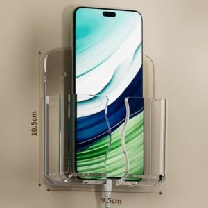 Universal Wall Mounted Phone Holder Organizer Storage Box Charge Storage Box Organizer TV Remote Control Hanging Bracket